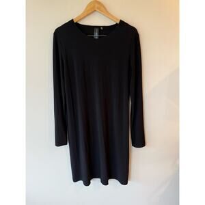 Norma Kamali Kulture Go Crew Neck Dress Black Size Medium
